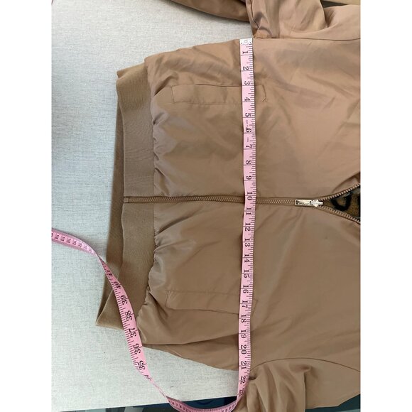 Reversible NY&C Womens Hooded Bomber Jacket With "Leopard" Feaux fur Print & Tan - Picture 8 of 12